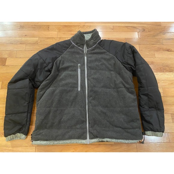 Columbia Mens Interchange Fleece Lined Jacket XL Gray Black Full Zip - Picture 1 of 5
